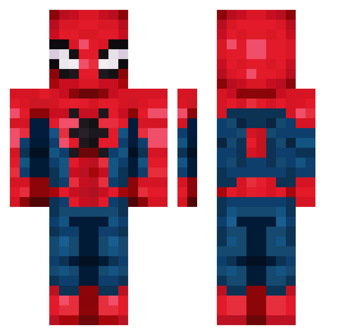RetroOrb1t Minecraft skin, front and back view