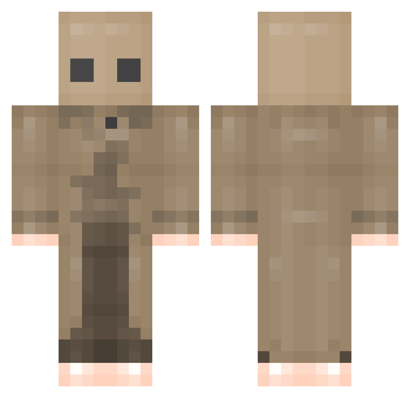 ghkdeh5 Minecraft skin, front and back view