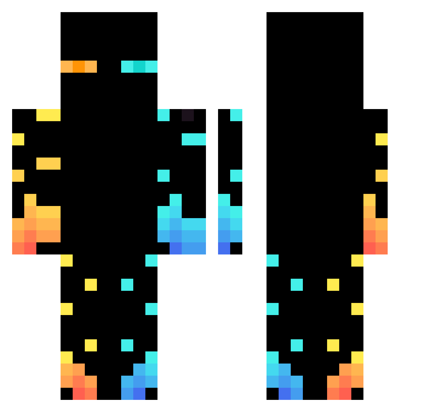 AnonymousUserr Minecraft skin, front and back view