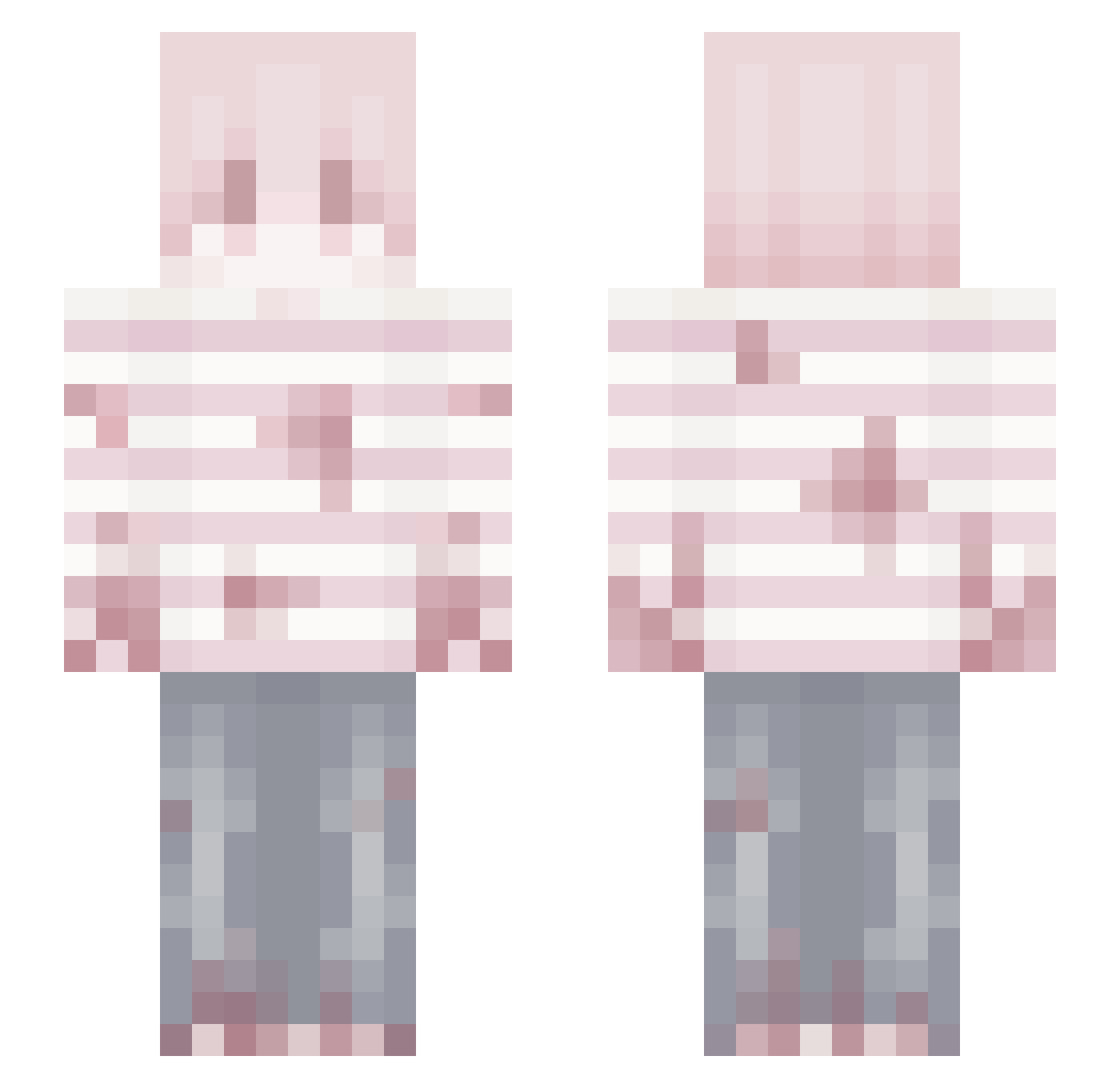 Shaneiscool44 Minecraft skin, front and back view