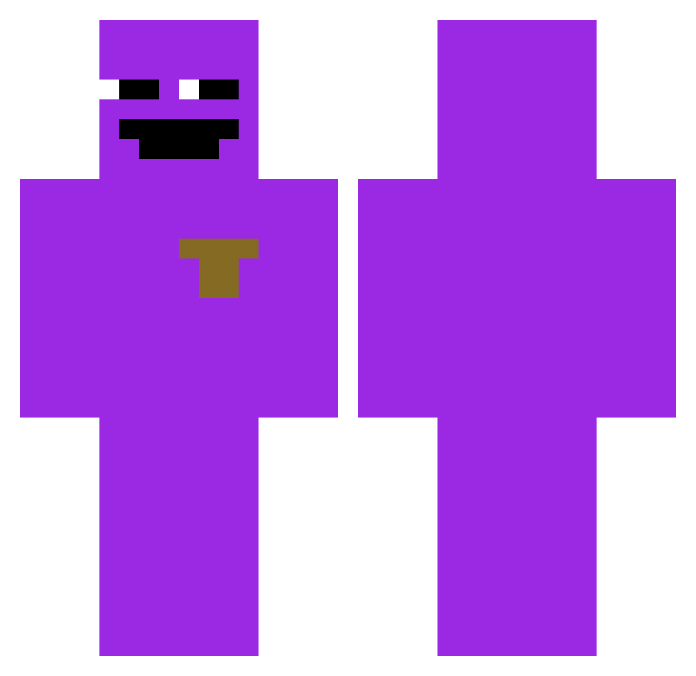 jftaber Minecraft skin, front and back view