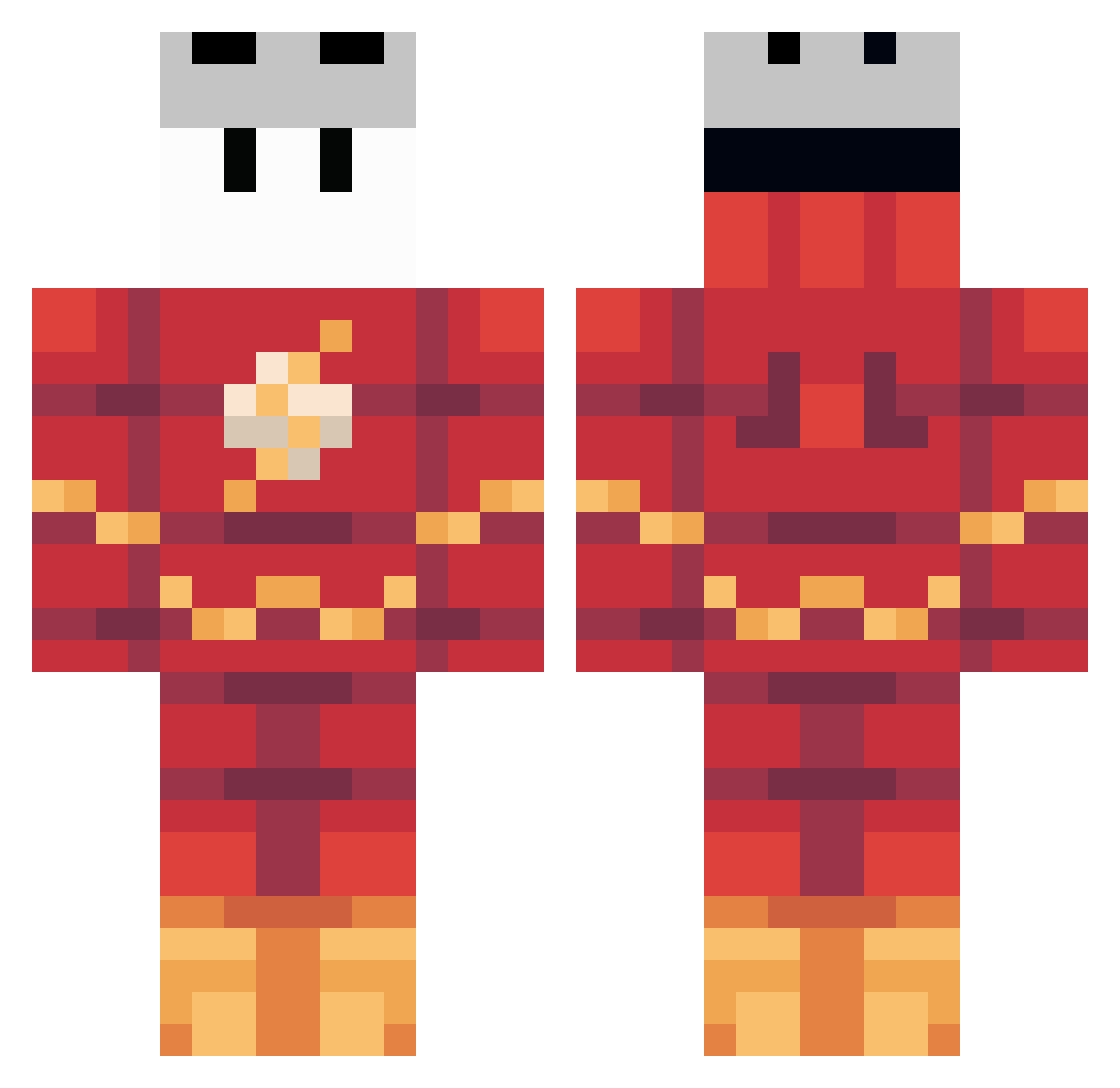 Cosmiclloyd Minecraft skin, front and back view