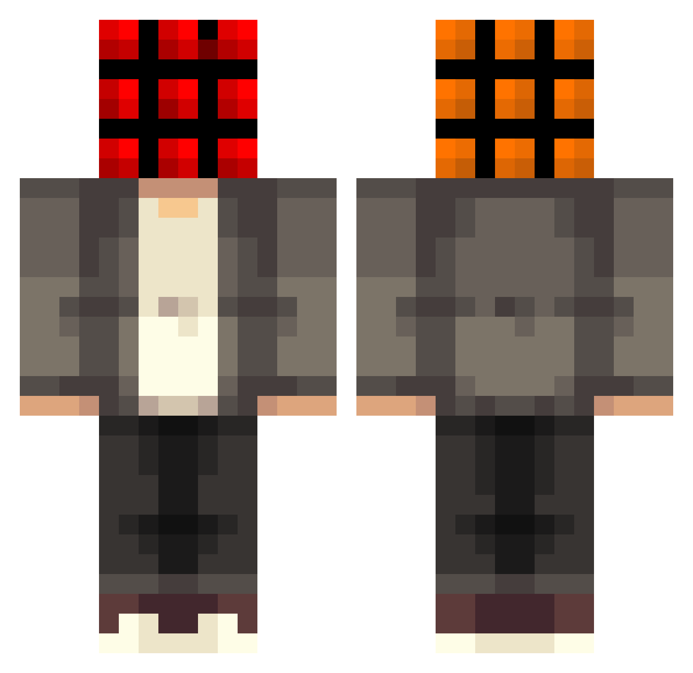 karolmalag Minecraft skin, front and back view