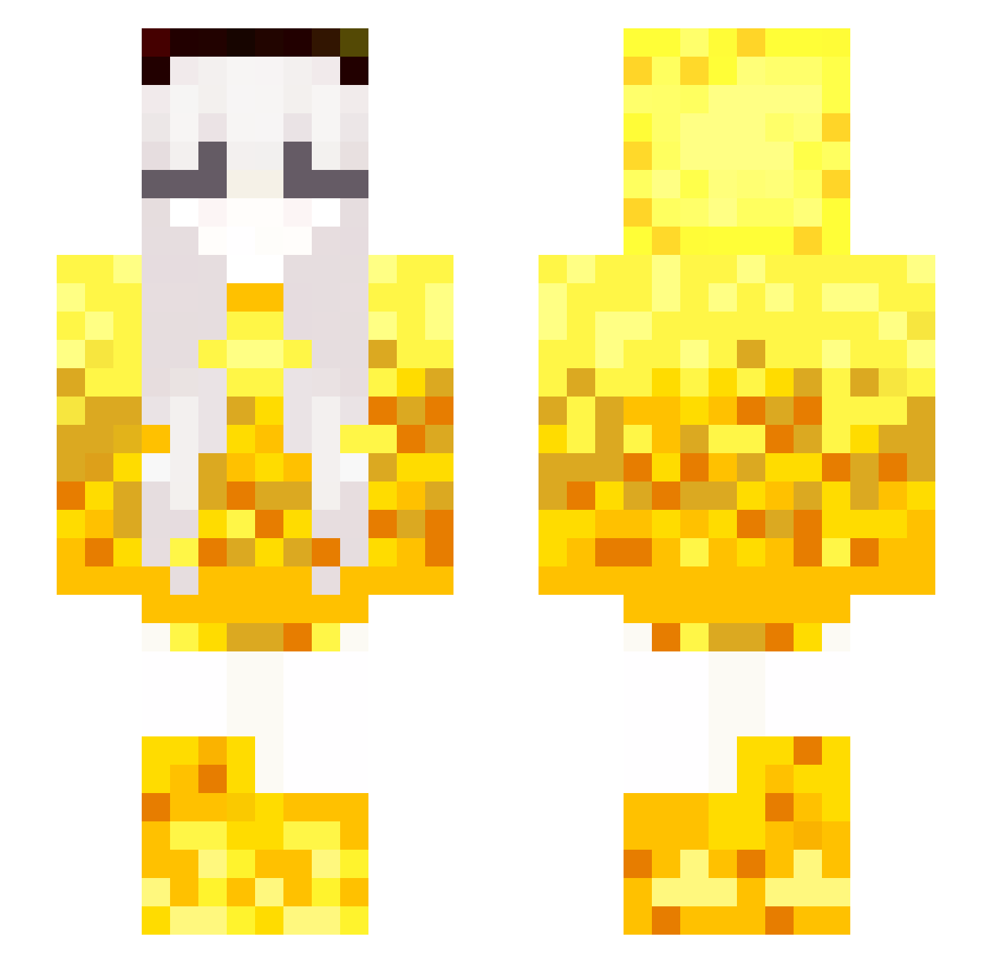 TomNederland Minecraft skin, front and back view