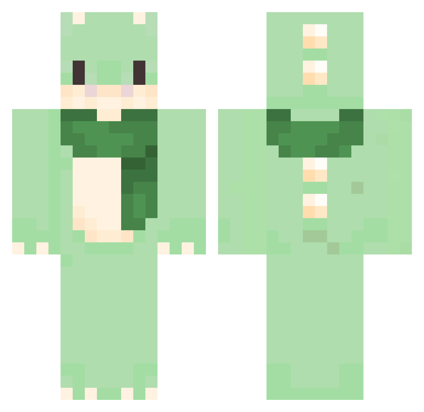 Y_Levine Minecraft skin, front and back view