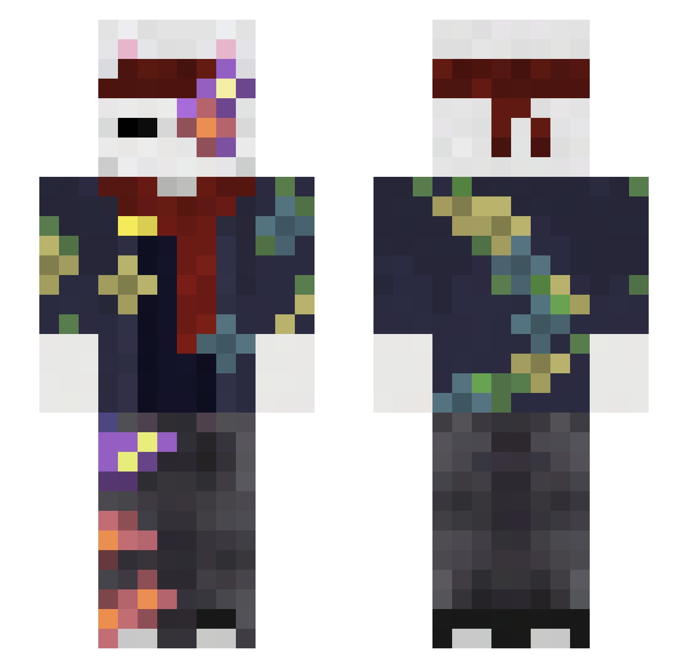 demin_ds Minecraft skin, front and back view