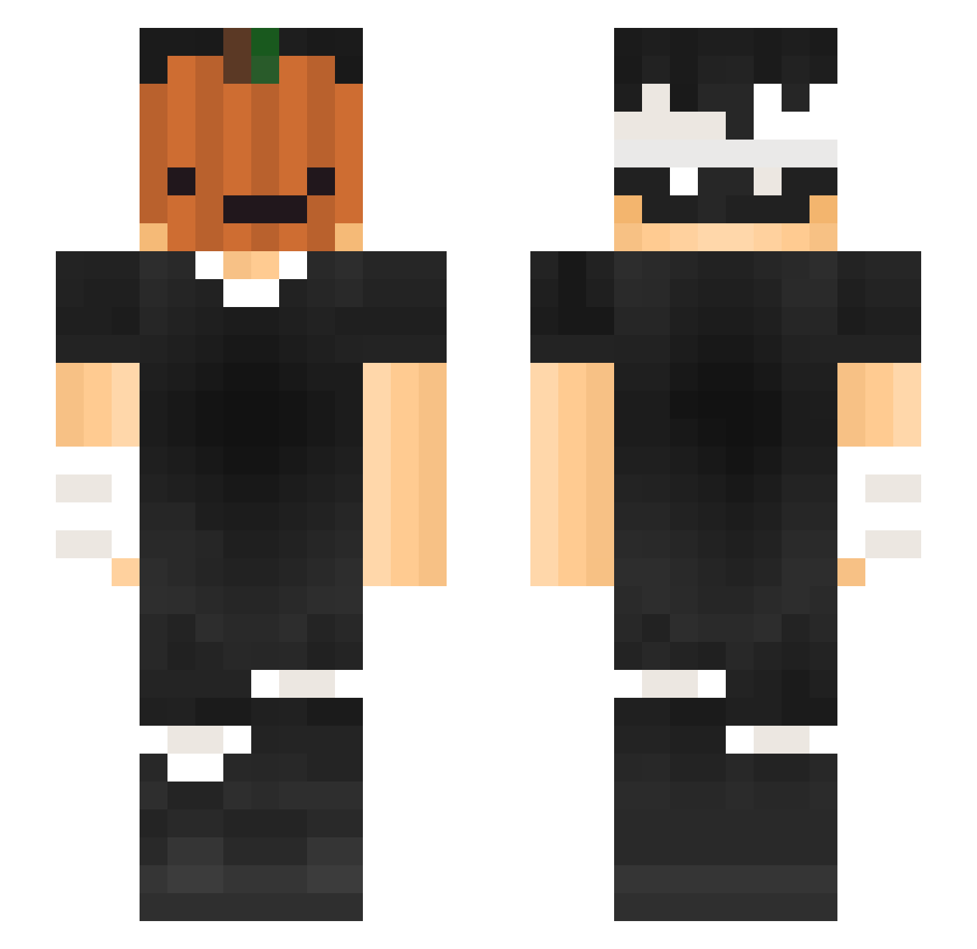ph53 Minecraft skin, front and back view