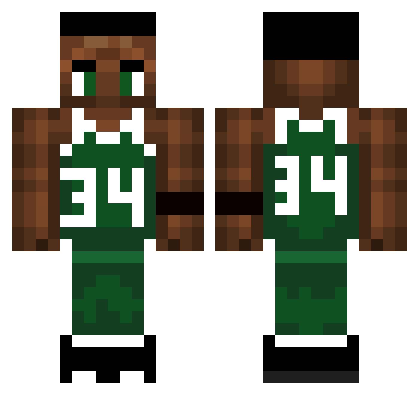 itsckd Minecraft skin, front and back view