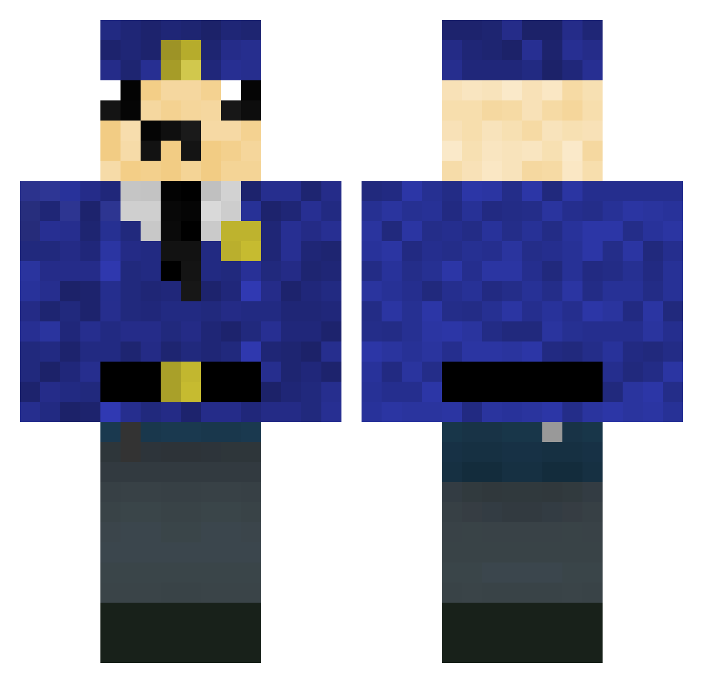 ashnaa Minecraft skin, front and back view
