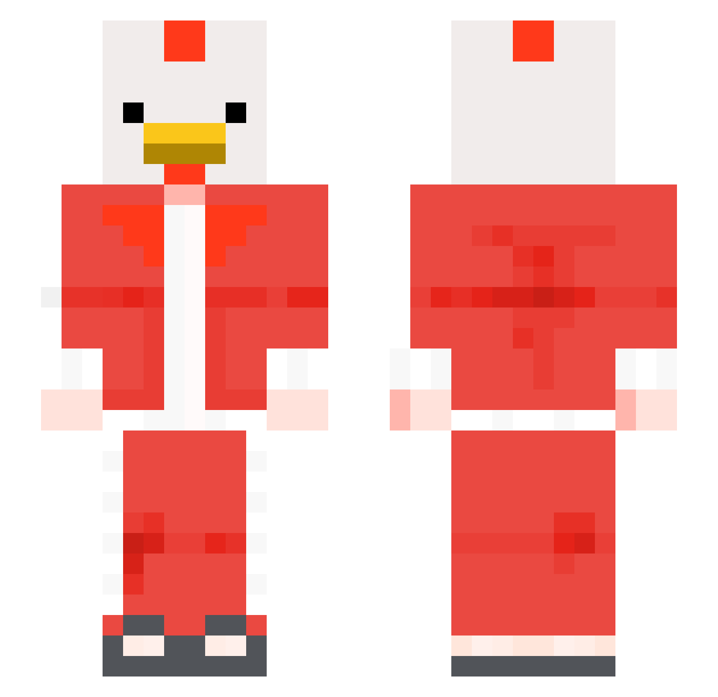 gun_a Minecraft skin, front and back view