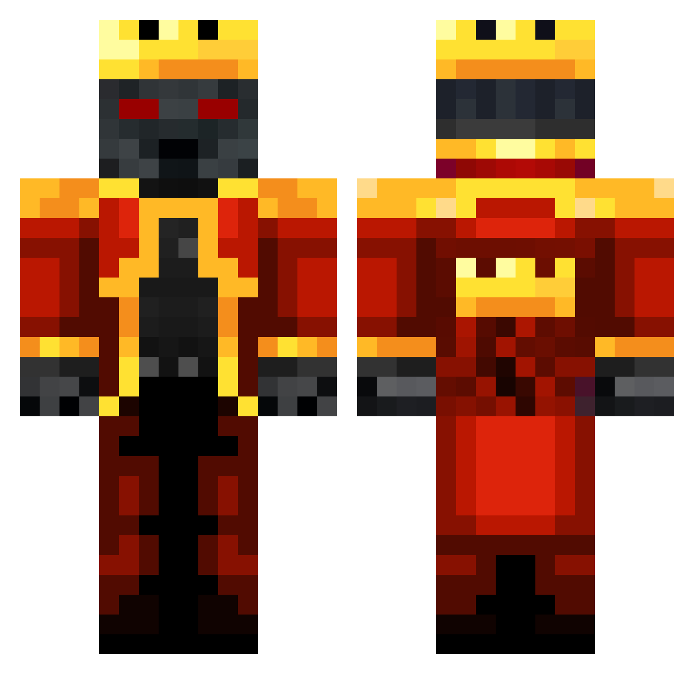 Zulyar9021 Minecraft skin, front and back view