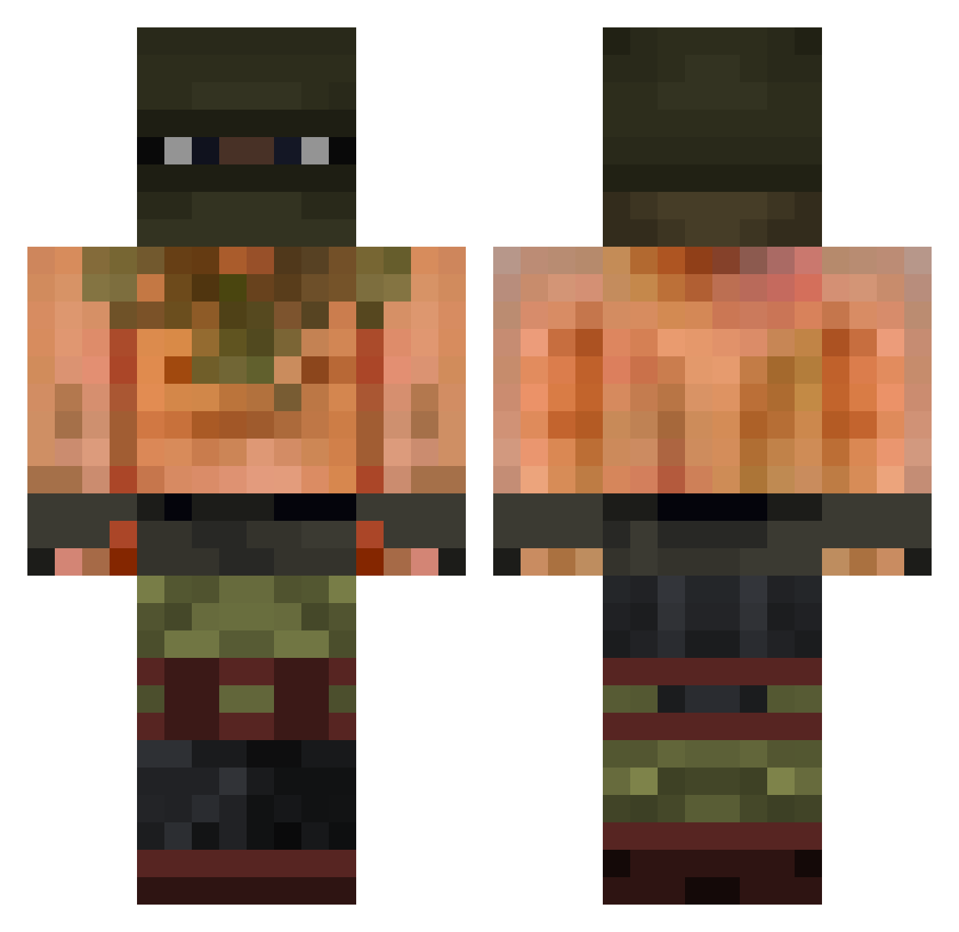Balderich_ Minecraft skin, front and back view