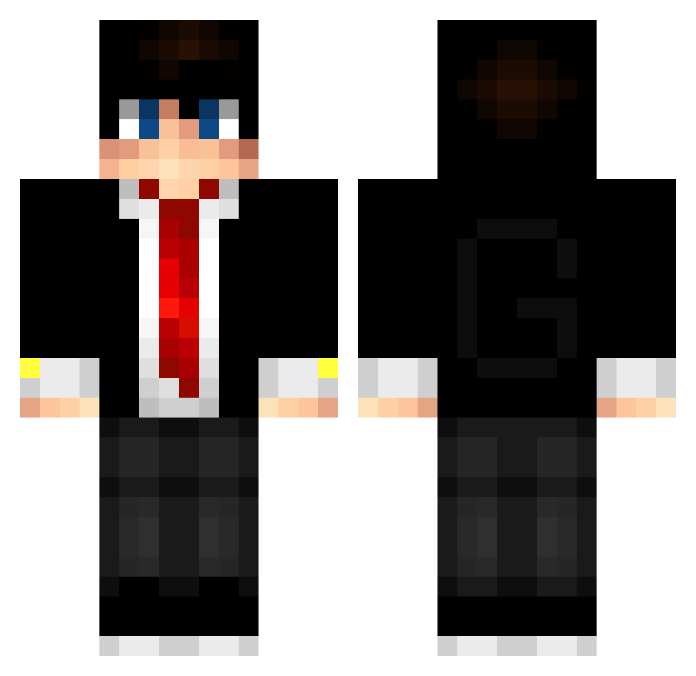 Radegast12ka Minecraft skin, front and back view
