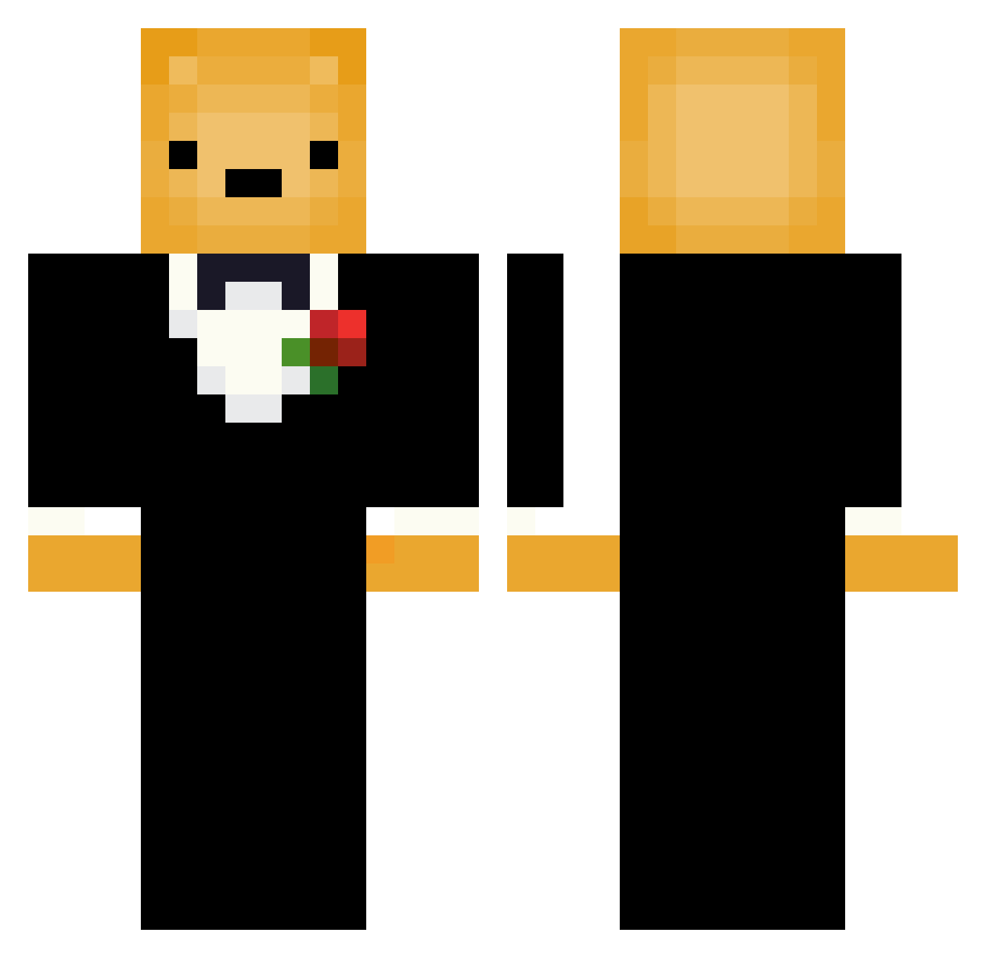 Flixbus124 Minecraft skin, front and back view