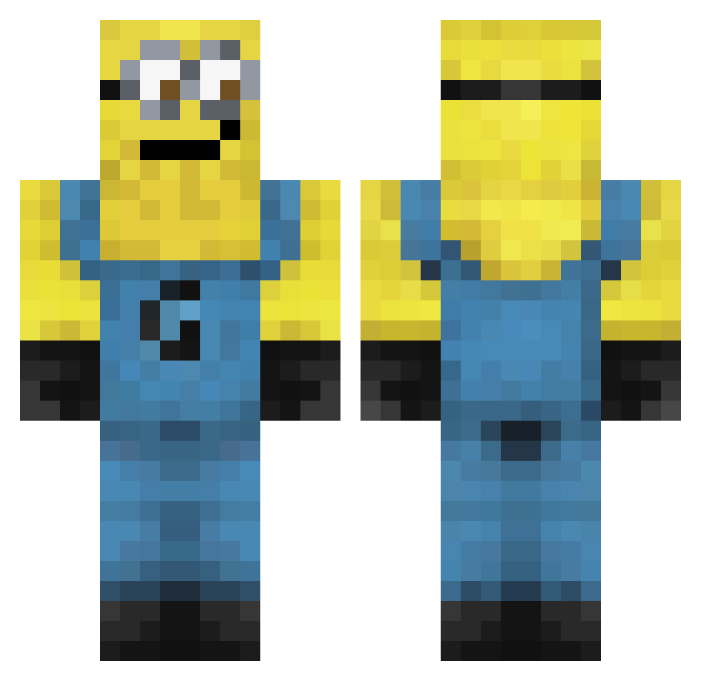 WatermelonBrian Minecraft skin, front and back view