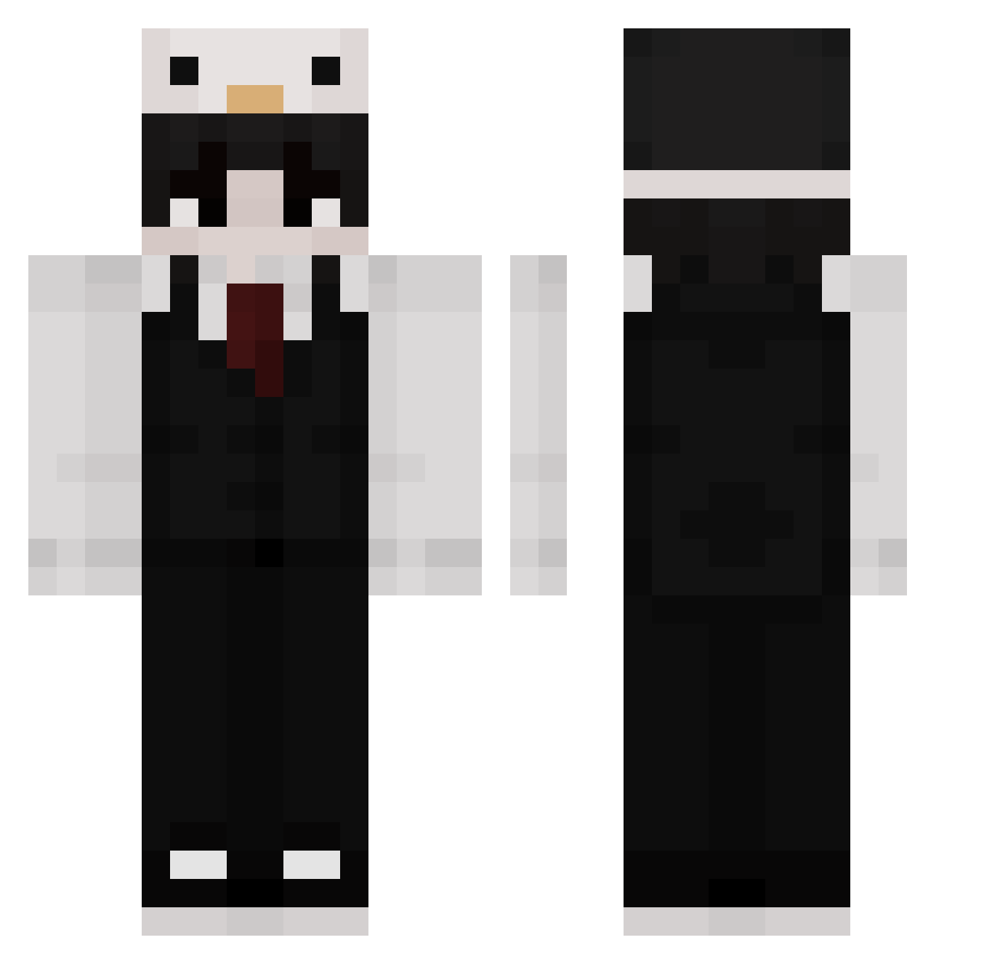 Sscratchrules Minecraft skin, front and back view