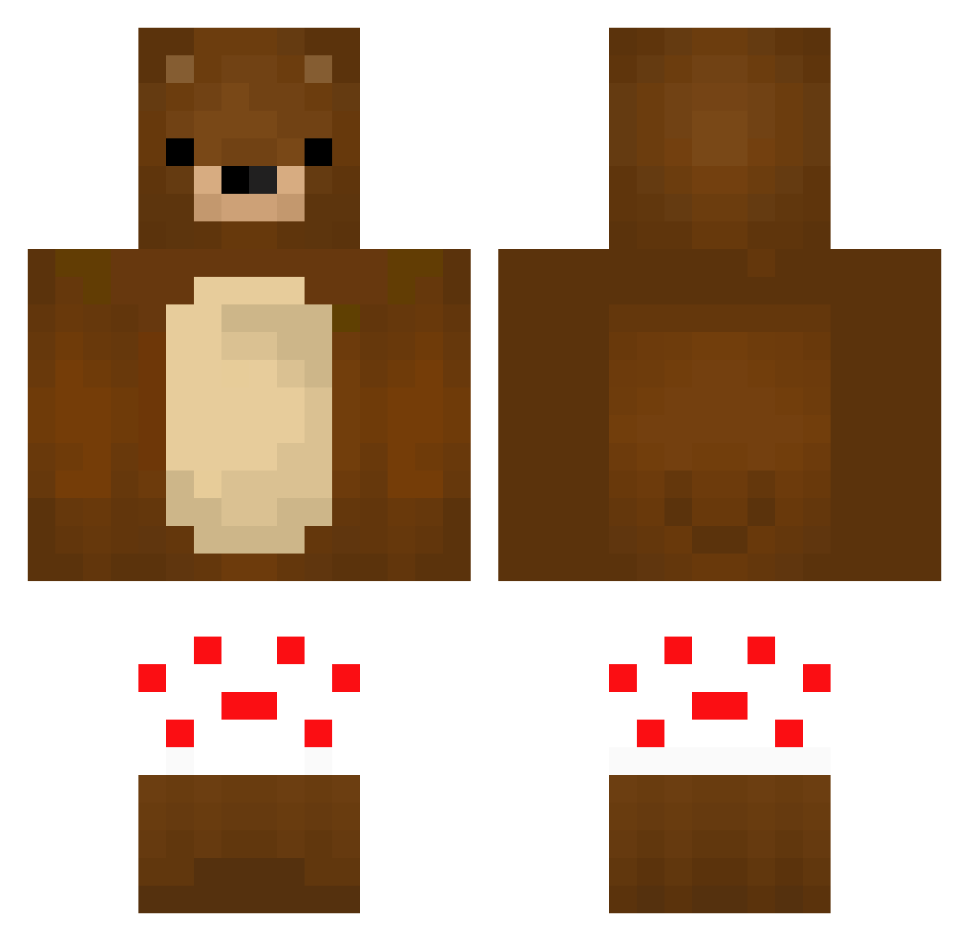 Faucon_Noiir Minecraft skin, front and back view