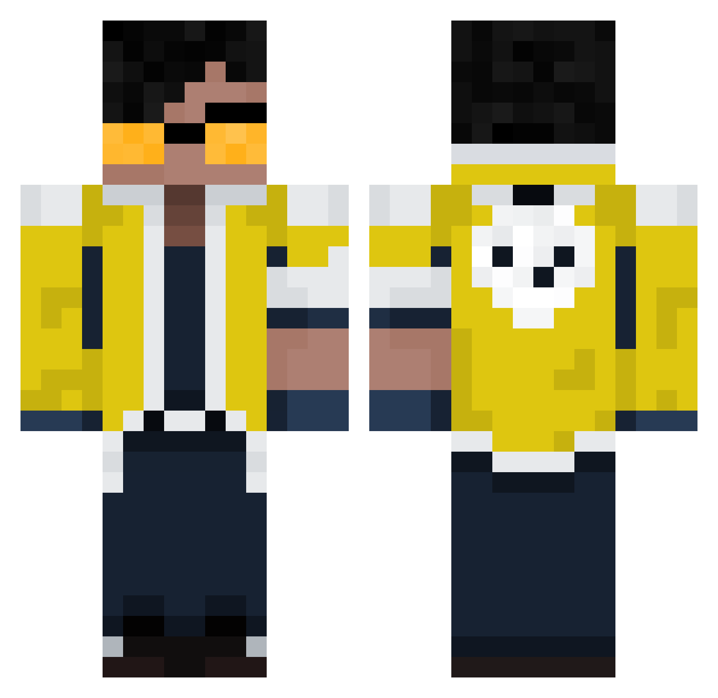 xSyrob Minecraft skin, front and back view