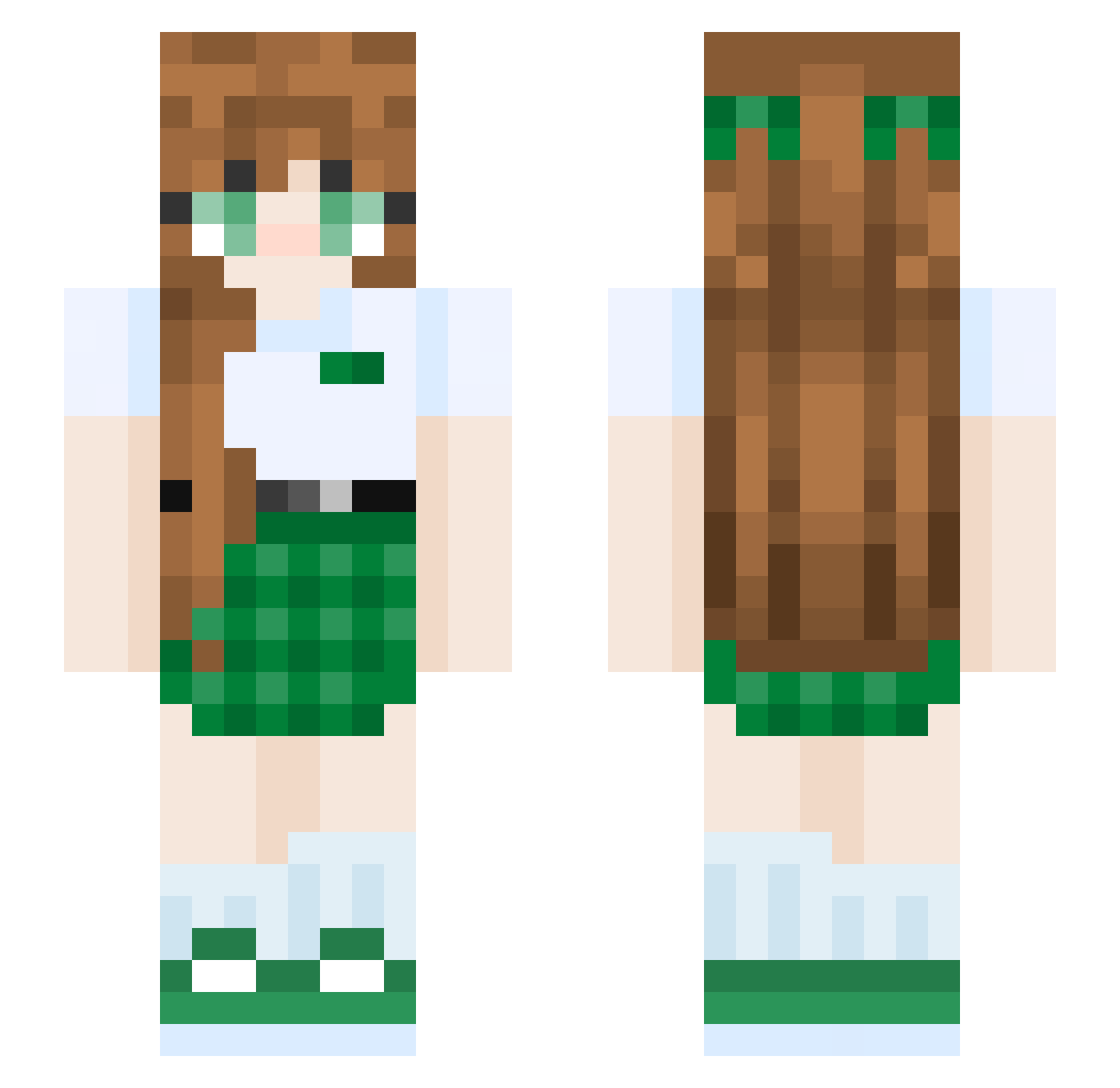 Thebestcrochet Minecraft skin, front and back view