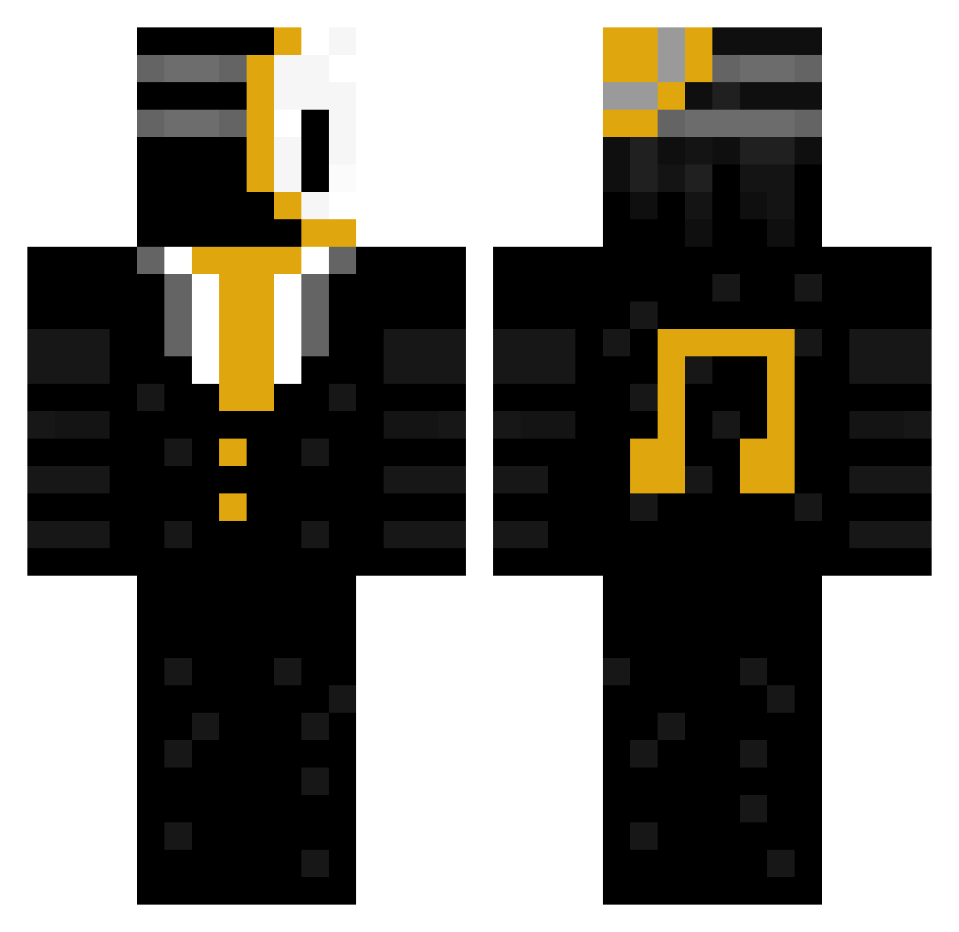 GT_Root Minecraft skin, front and back view
