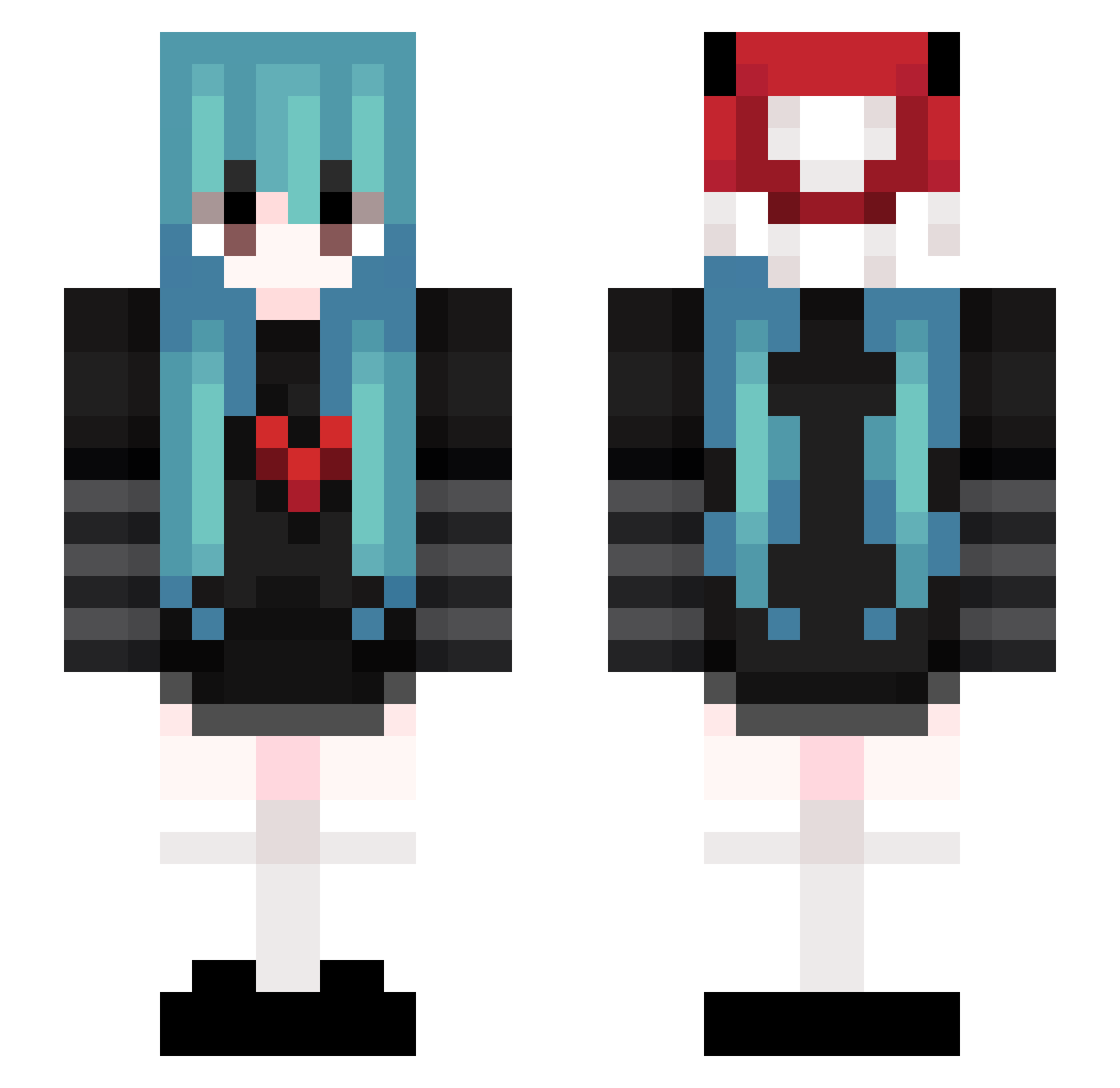 Randy_night Minecraft skin, front and back view