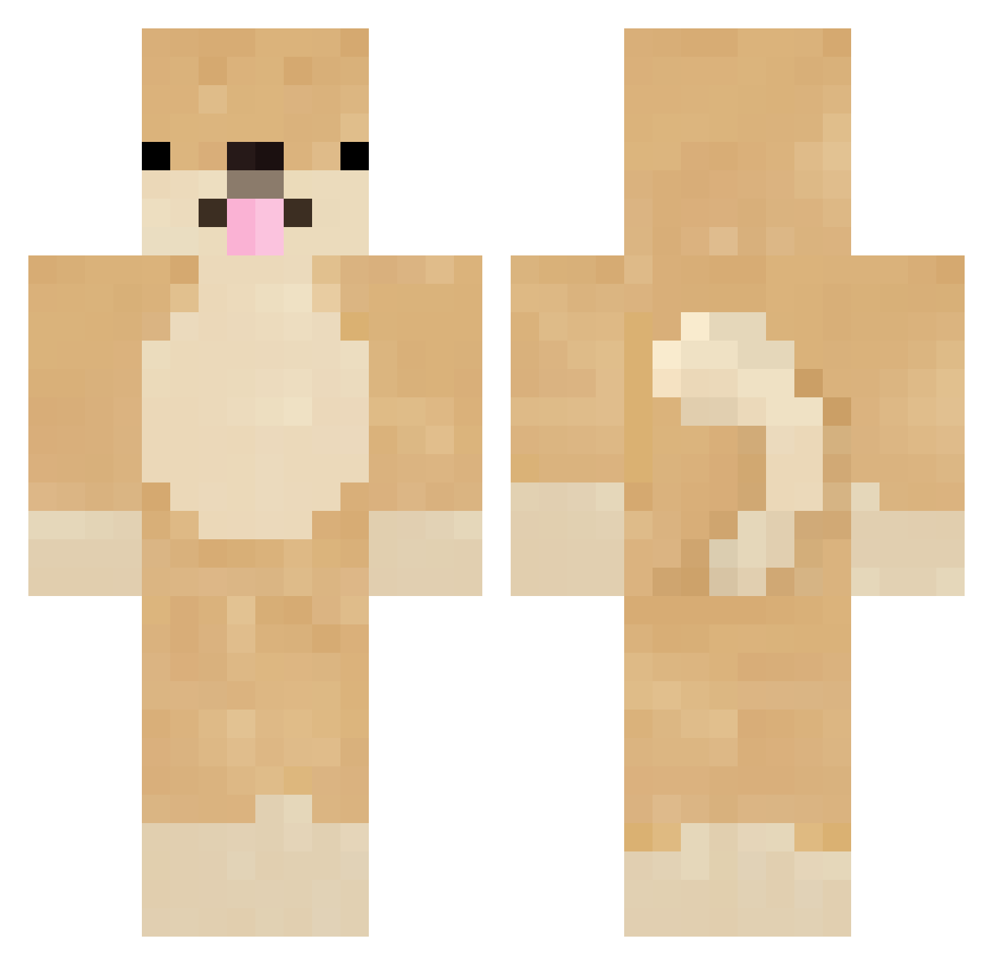 Beidao_ABCD Minecraft skin, front and back view