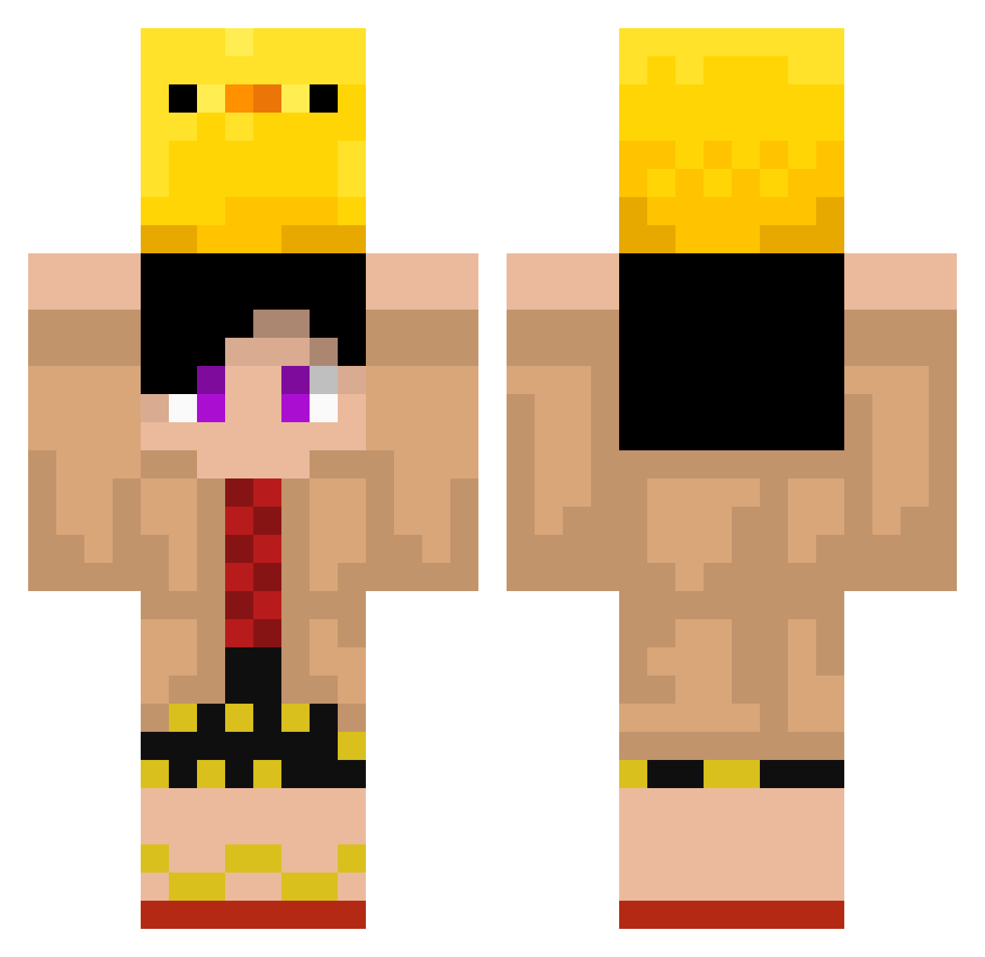 J0_J0nas Minecraft skin, front and back view