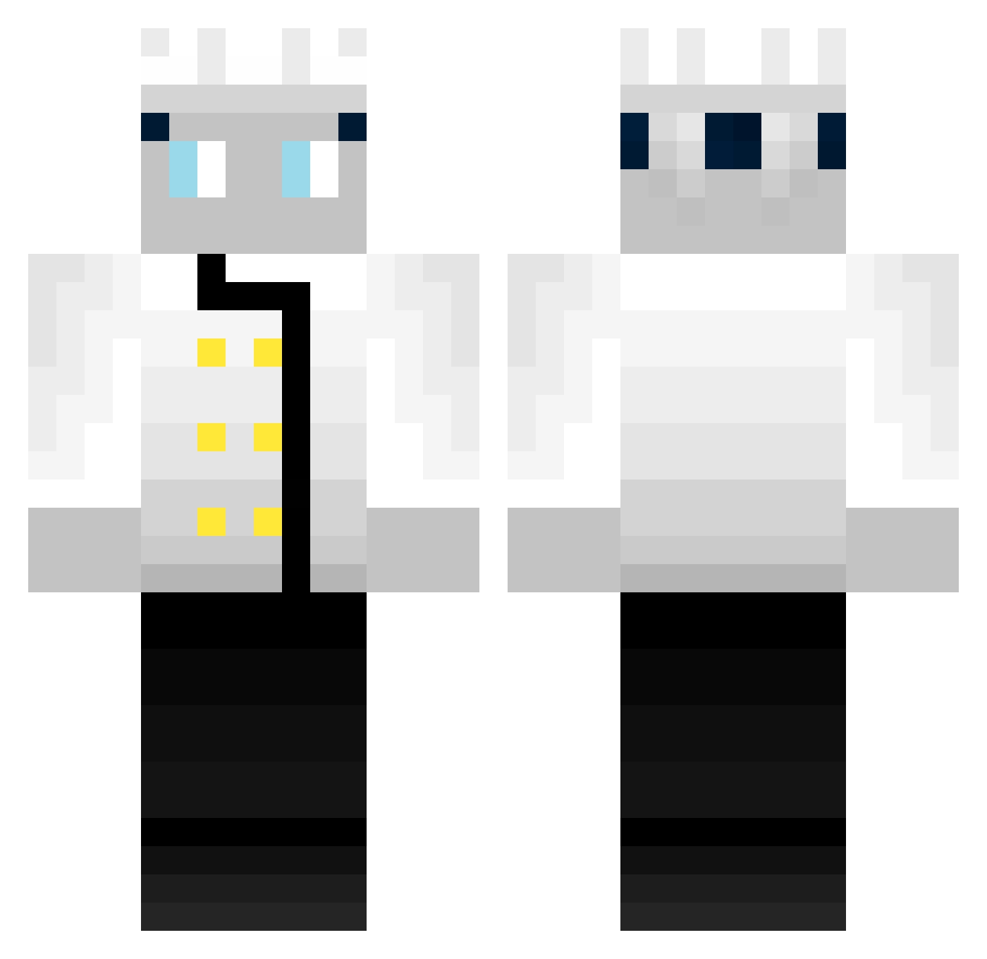 ghgPls Minecraft skin, front and back view