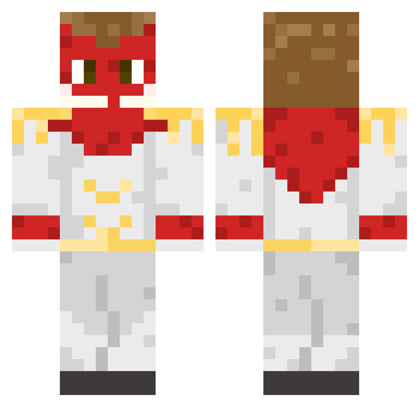 skunax Minecraft skin, front and back view