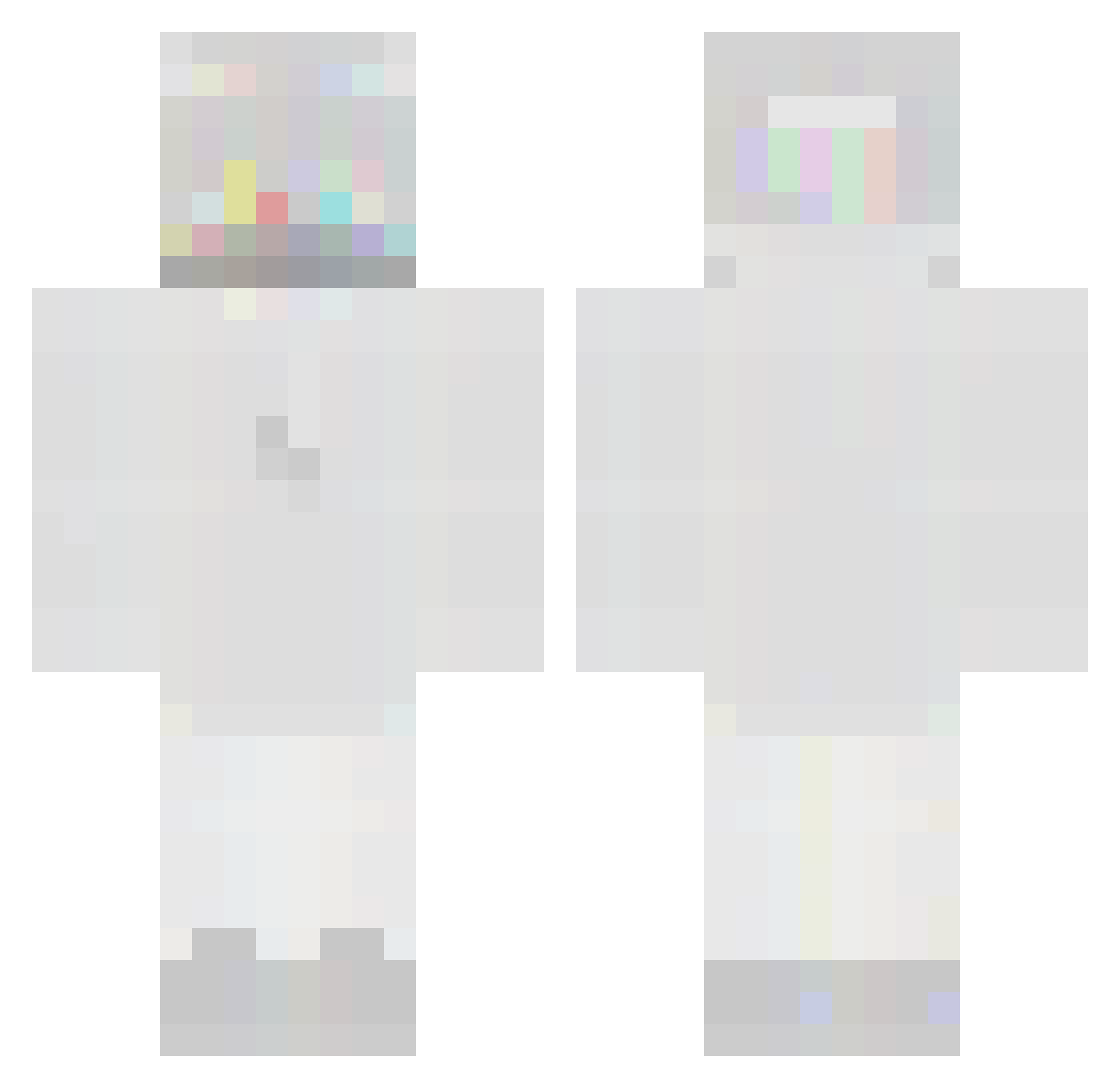 Sulker Minecraft skin, front and back view