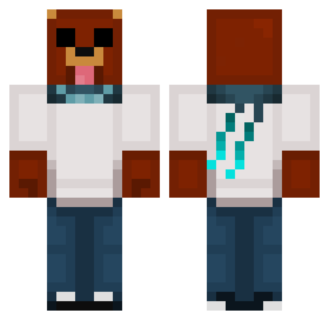 xavi2014 Minecraft skin, front and back view