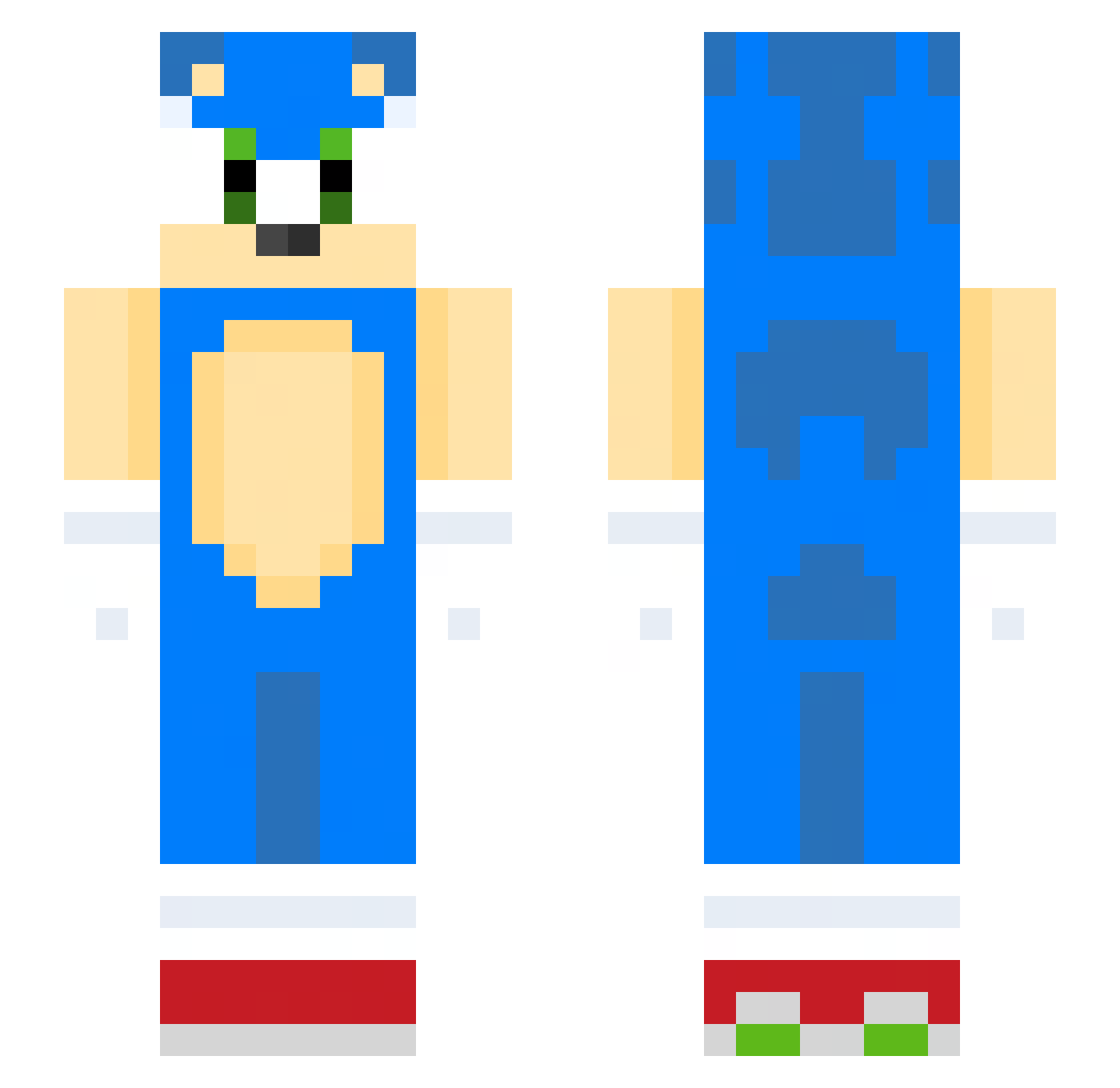 rinnp7 Minecraft skin, front and back view