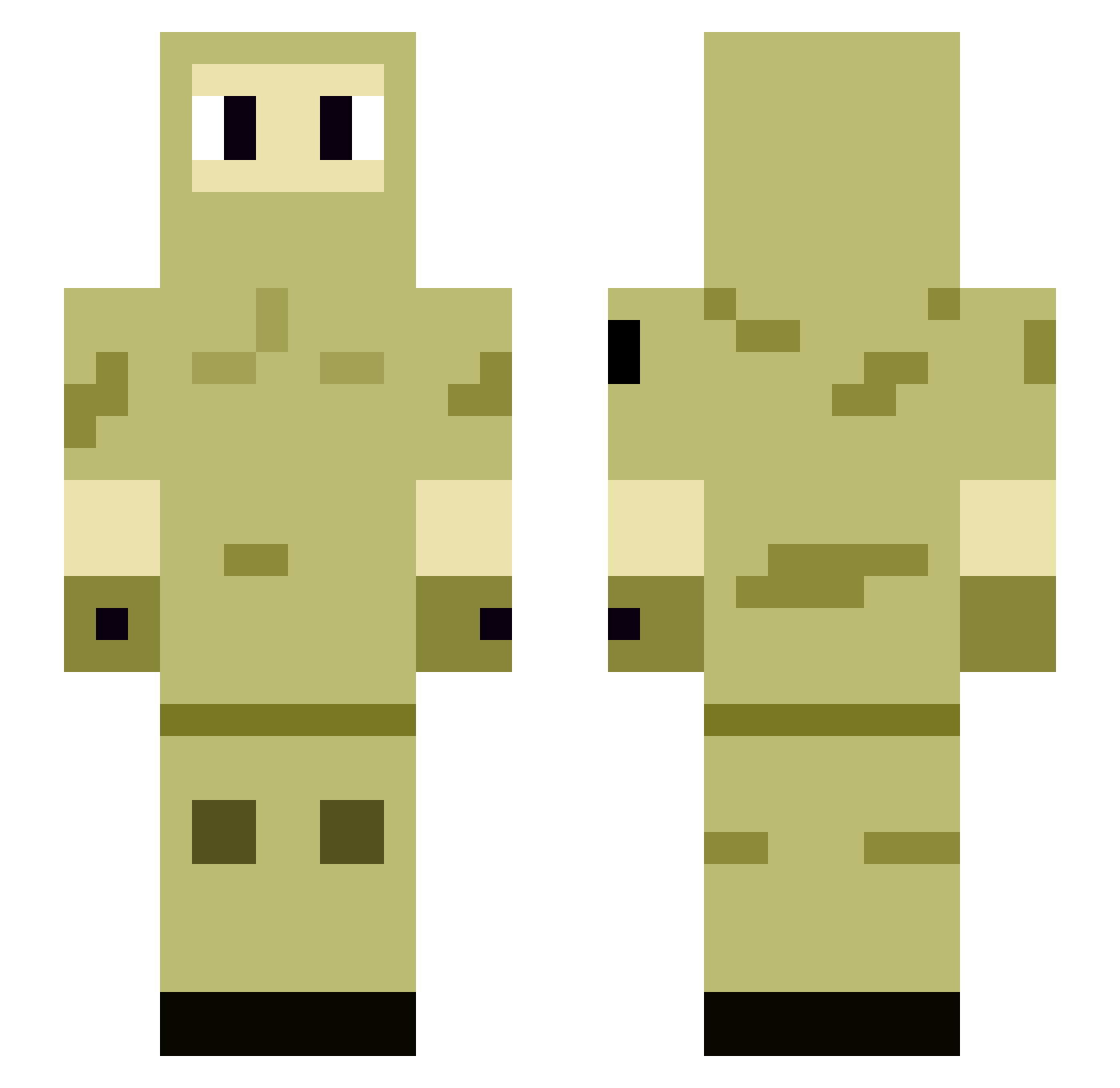 SKNS_LSD Minecraft skin, front and back view