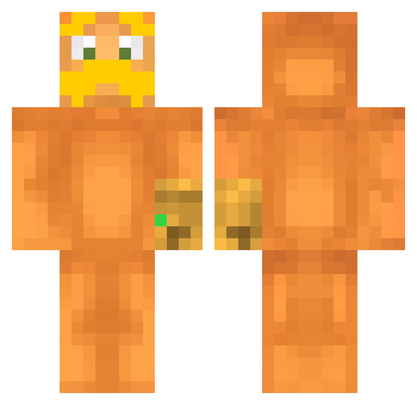 Davigood Minecraft skin, front and back view