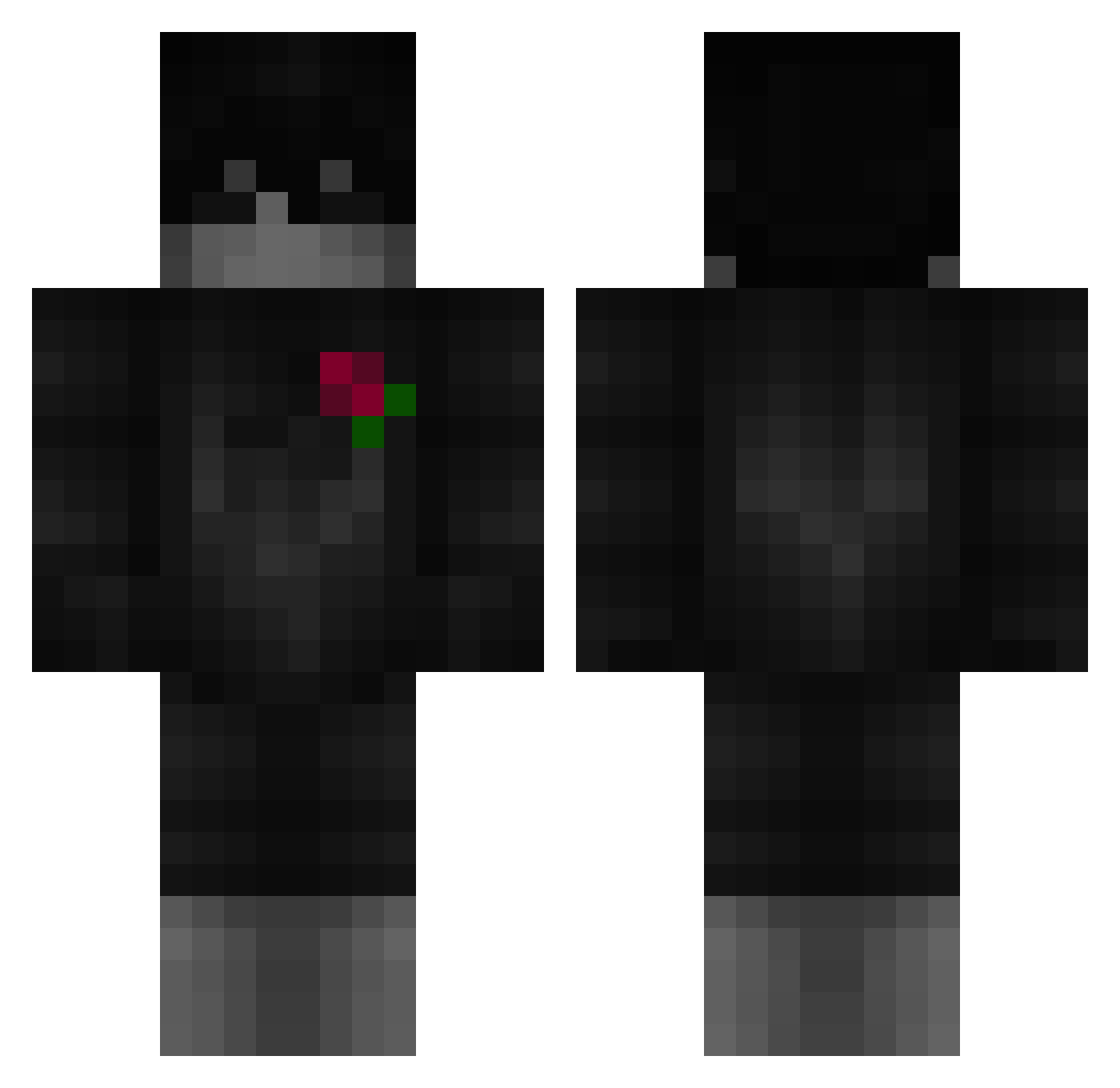 zFlowy Minecraft skin, front and back view