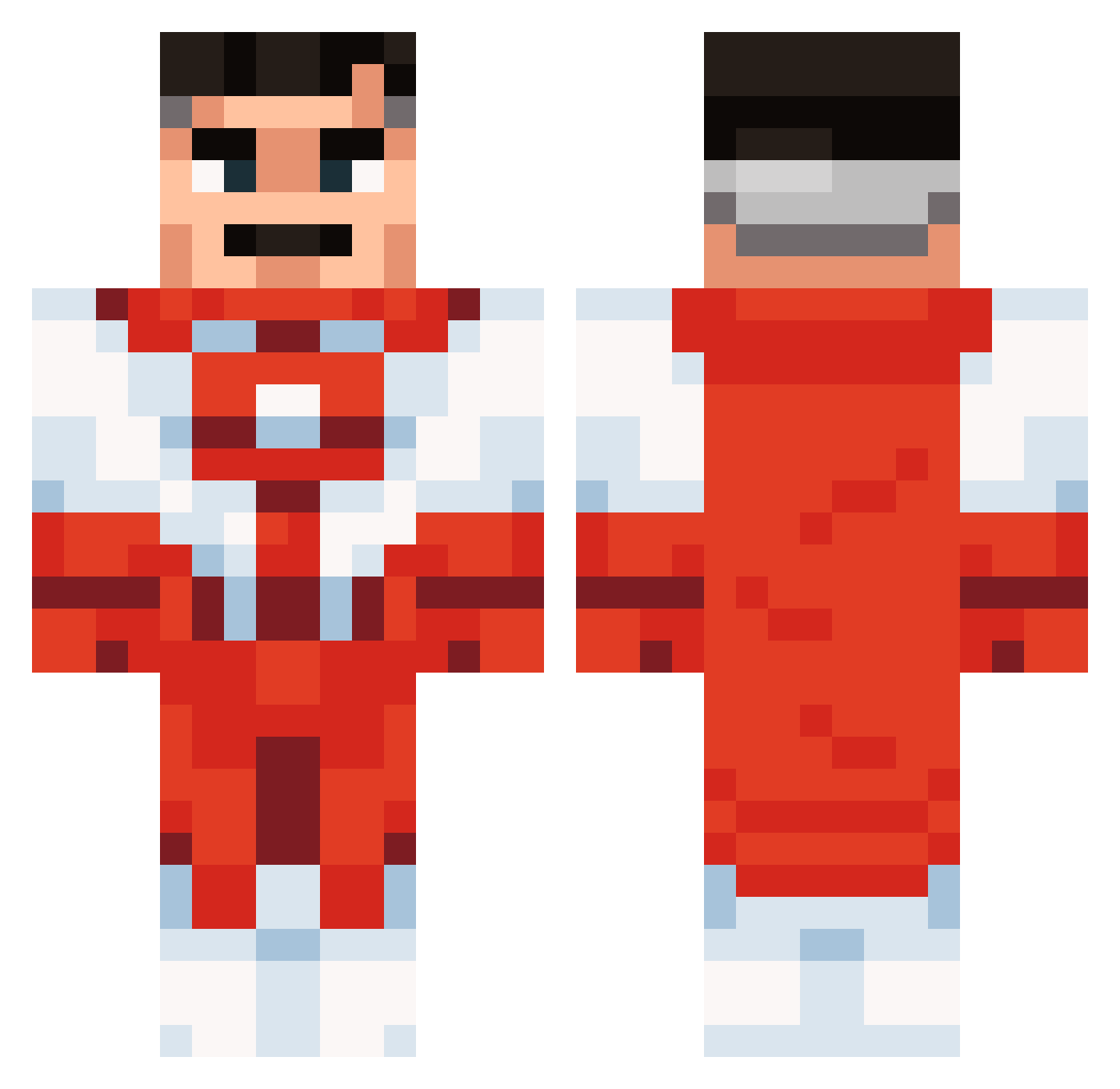 VitoSCG Minecraft skin, front and back view