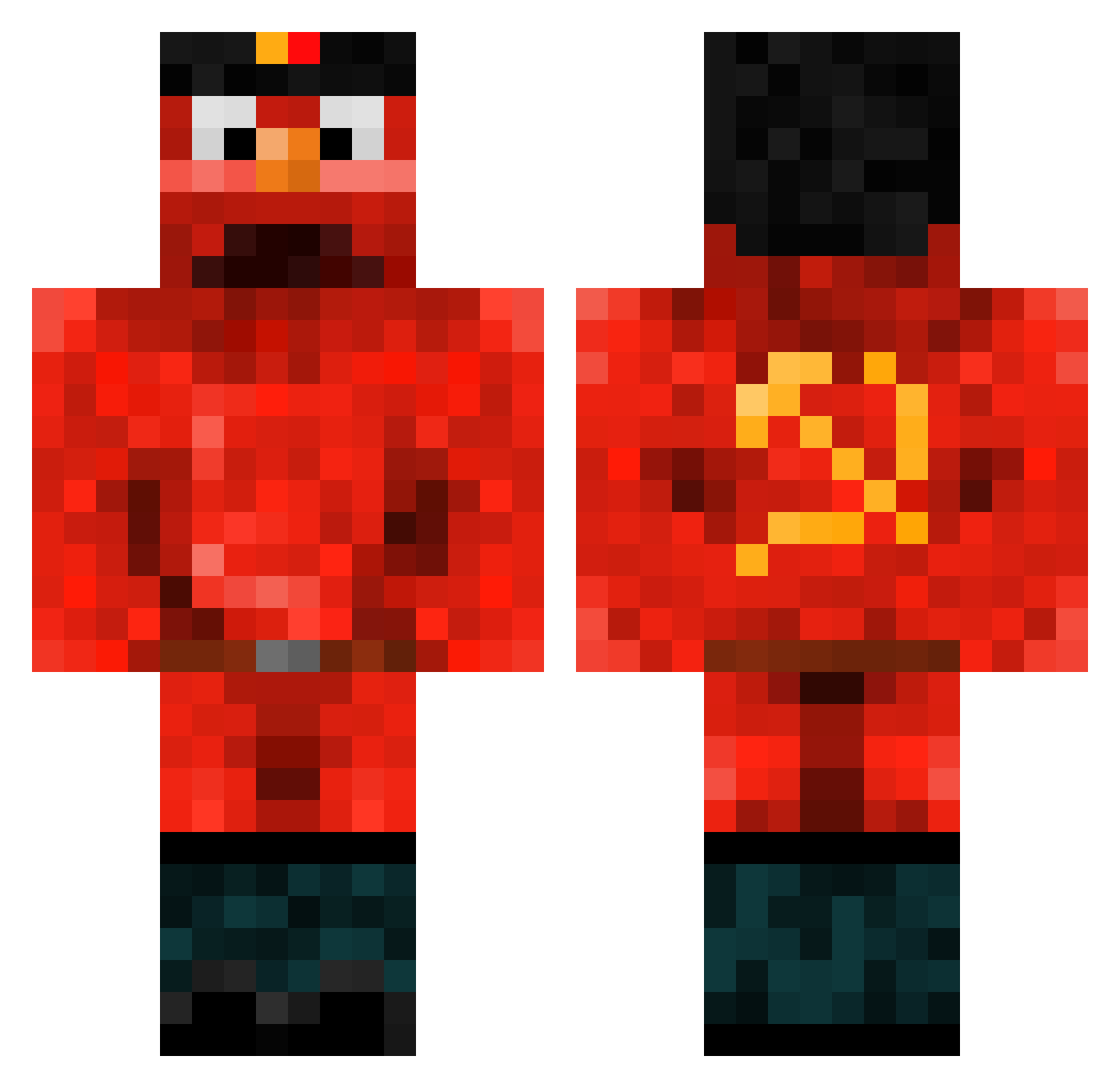 G1by69 Minecraft skin, front and back view