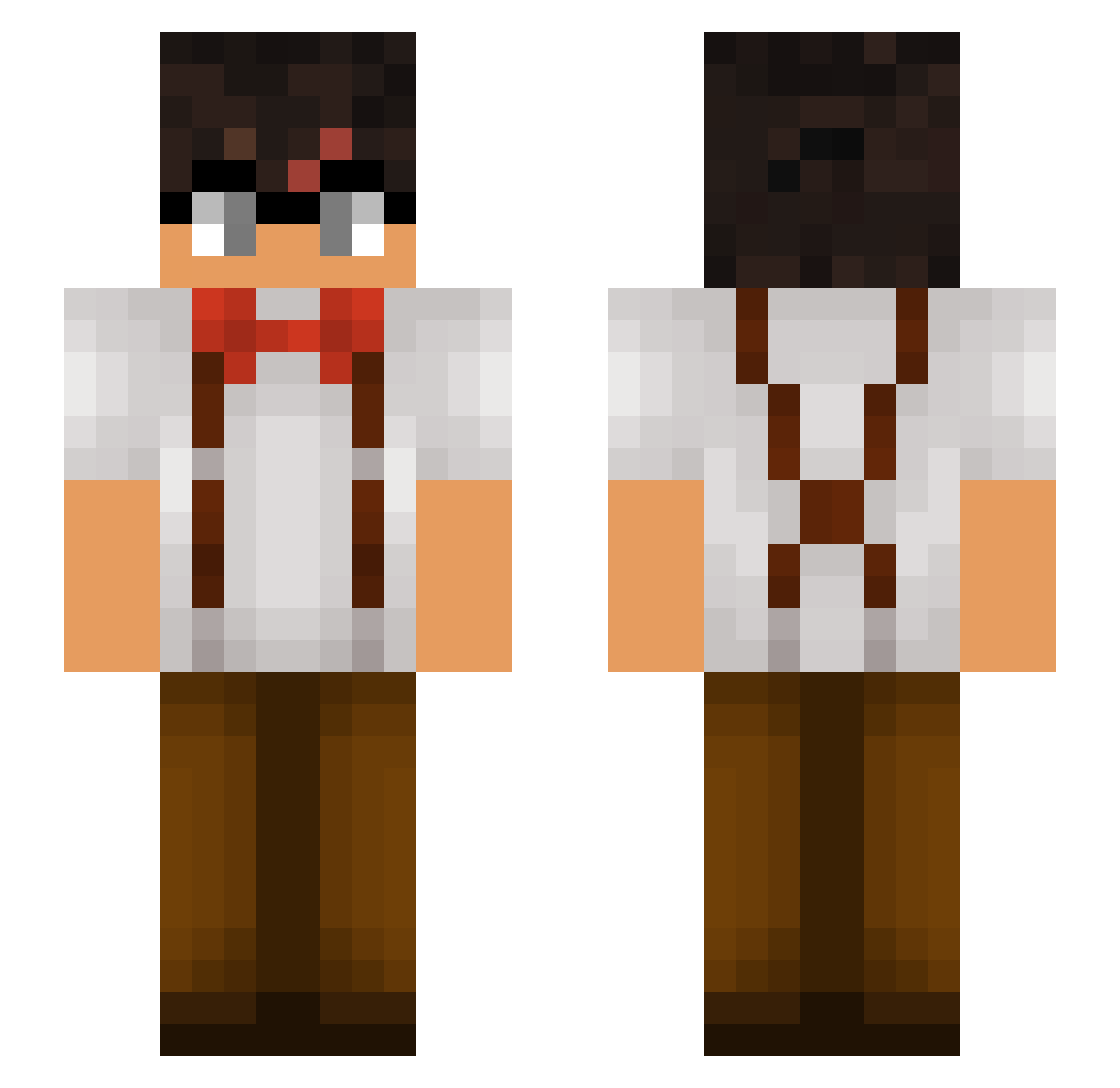 adriasiga Minecraft skin, front and back view