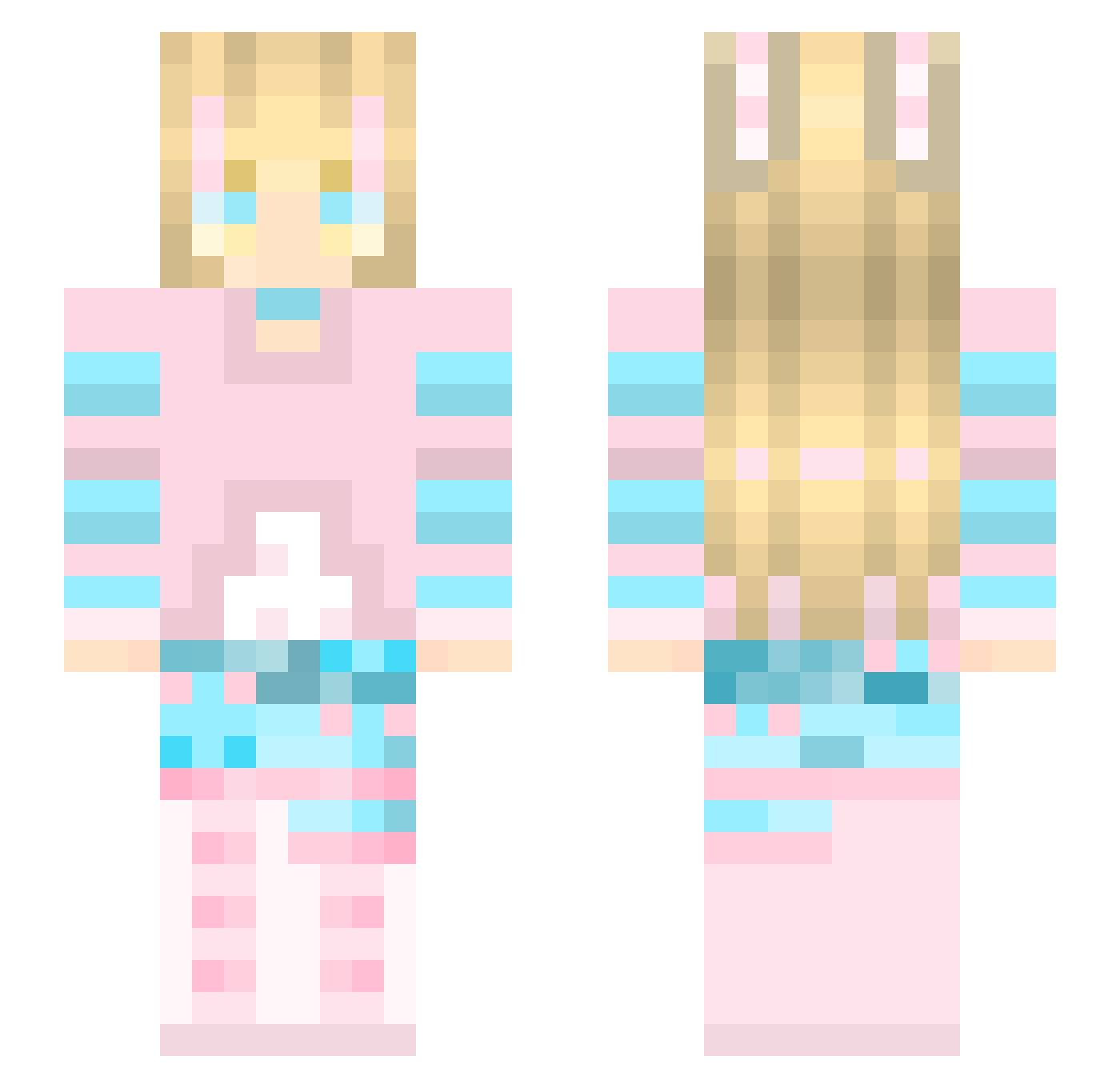 stellaphant25 Minecraft skin, front and back view