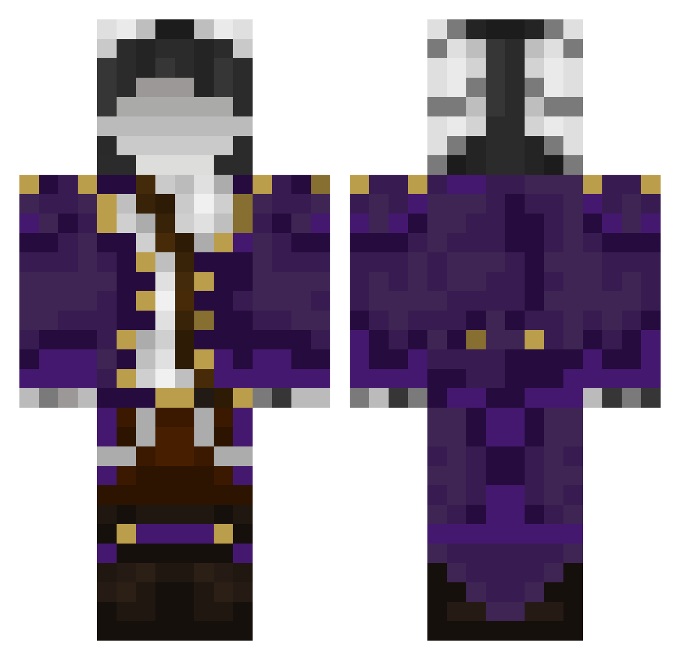 WooMoo141 Minecraft skin, front and back view