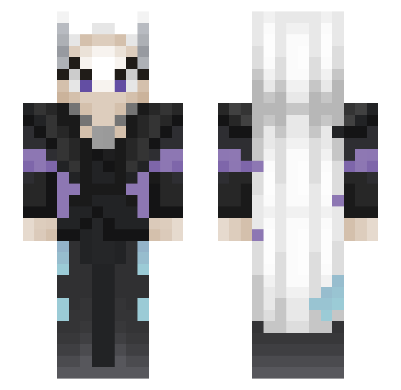 Lavelic1 Minecraft skin, front and back view