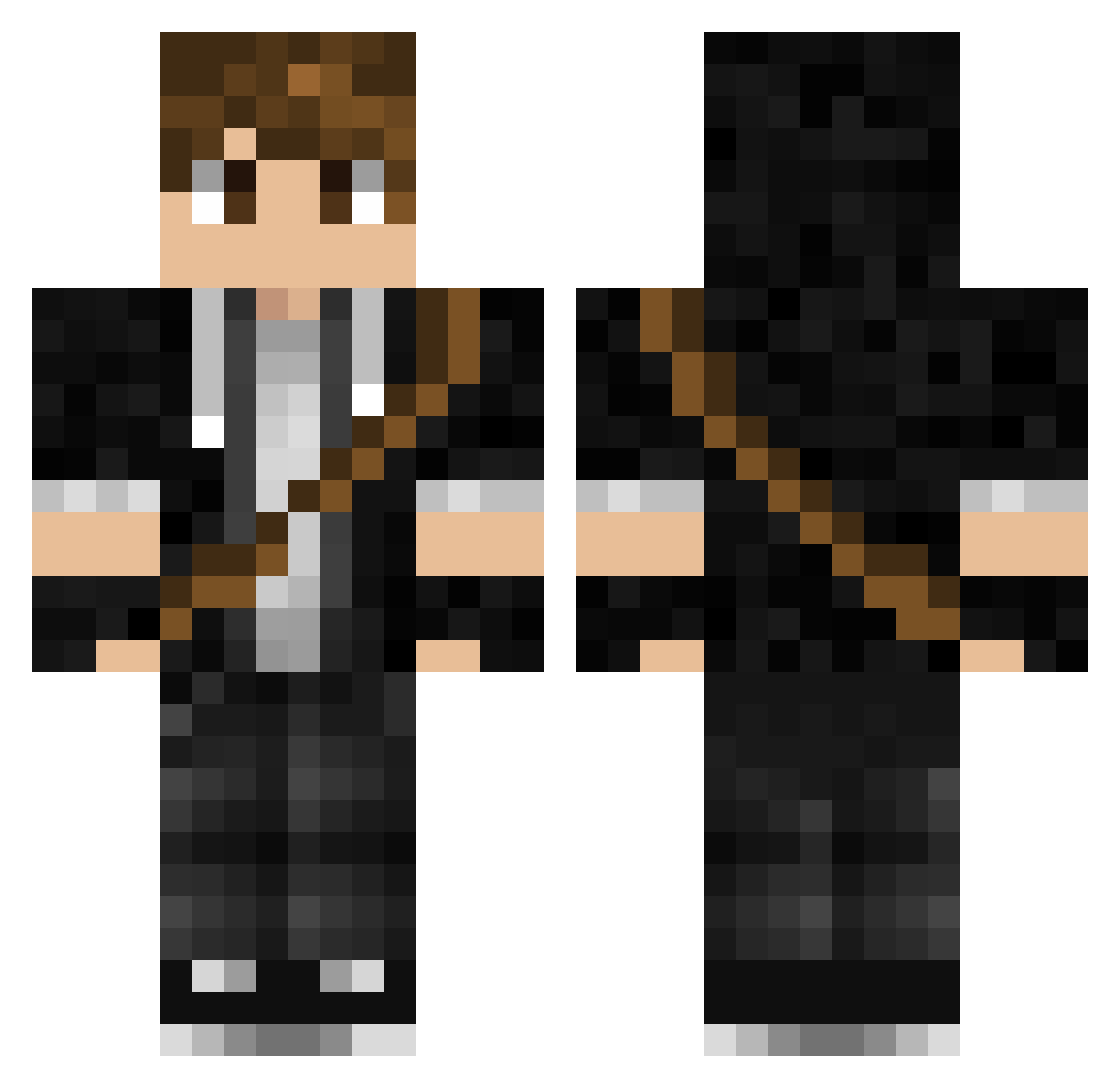TheAwesomeAuge Minecraft skin, front and back view