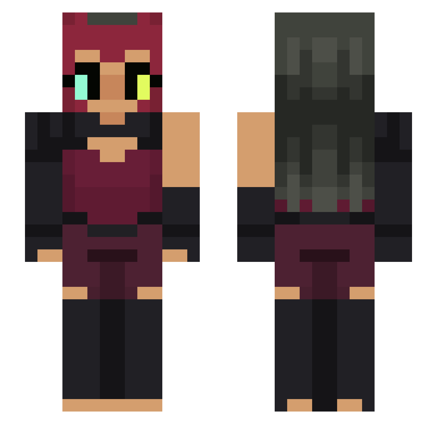 lifciok Minecraft skin, front and back view