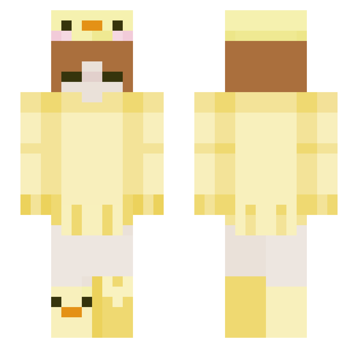DeathMarch_ Minecraft skin, front and back view