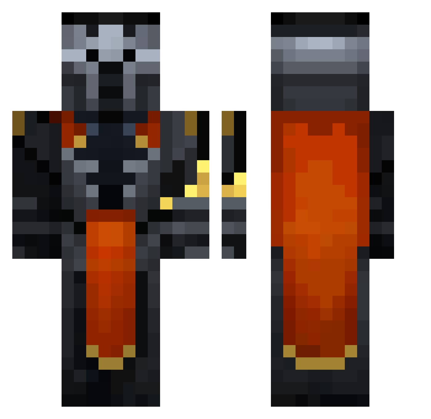 Acui_6985 Minecraft skin, front and back view