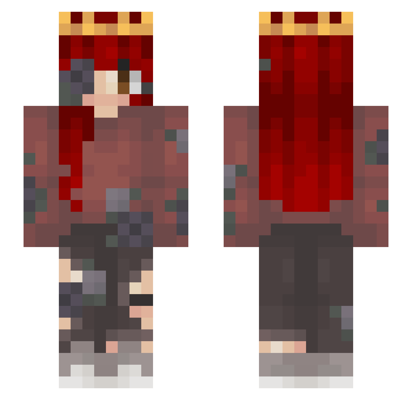 EchoArtic_ Minecraft skin, front and back view