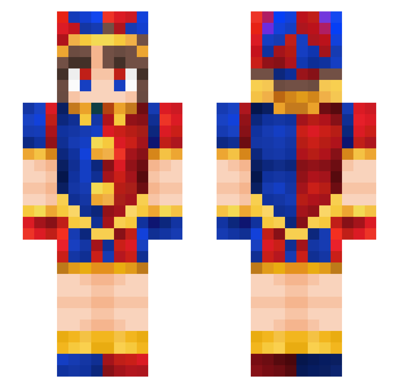 Progrer Minecraft skin, front and back view
