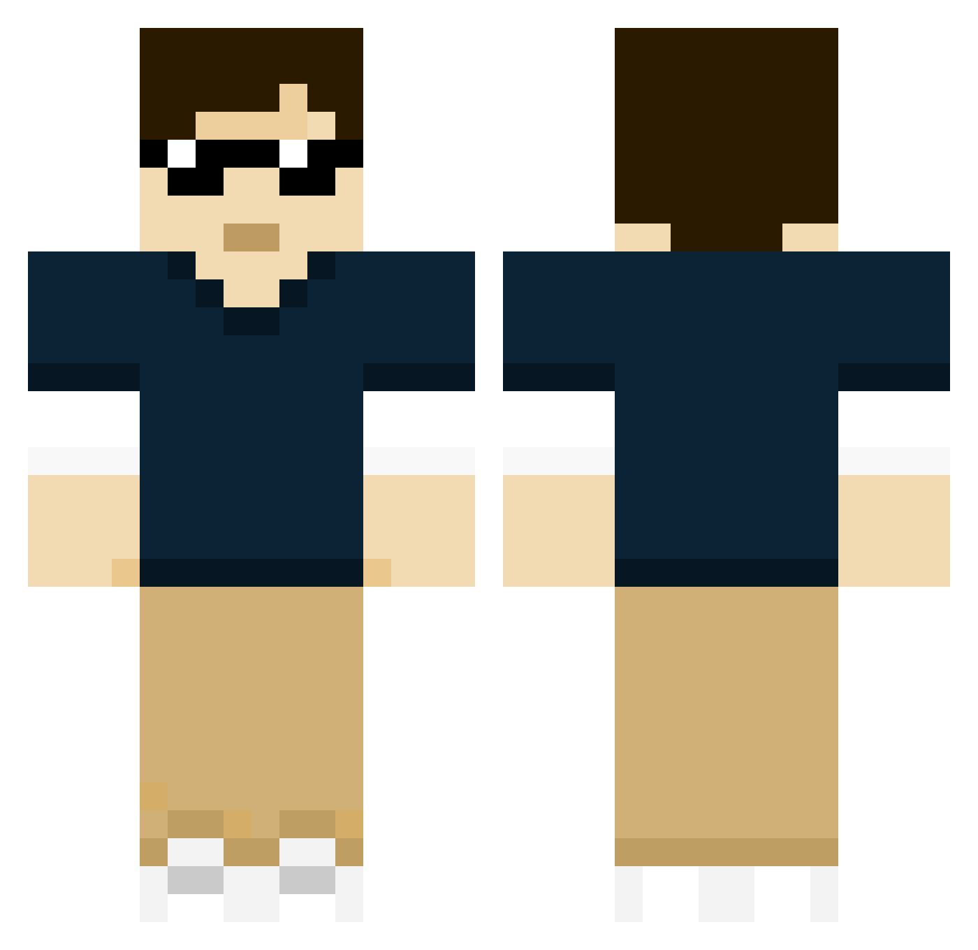 tenrx Minecraft skin, front and back view
