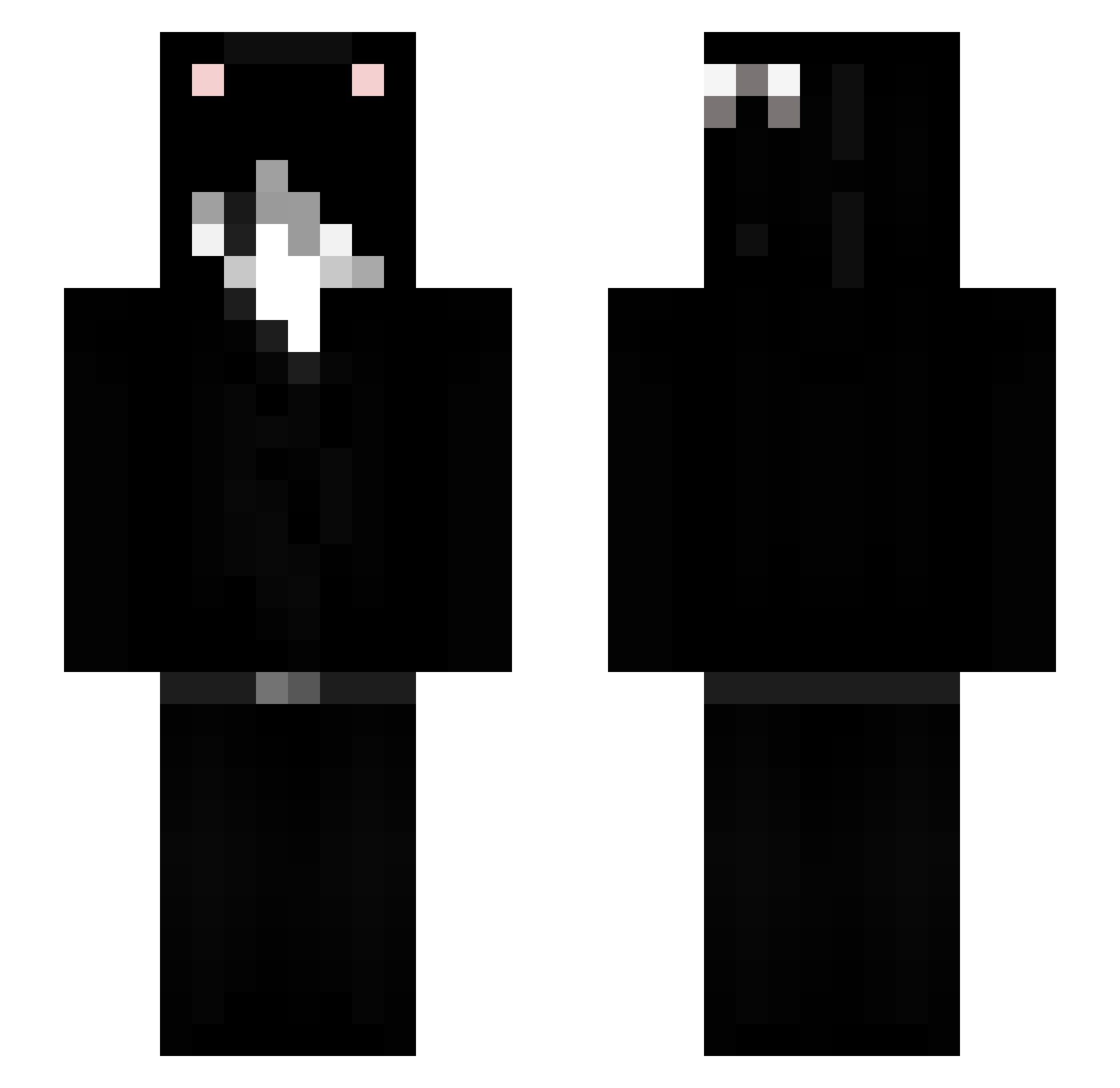 Sarthexs Minecraft skin, front and back view
