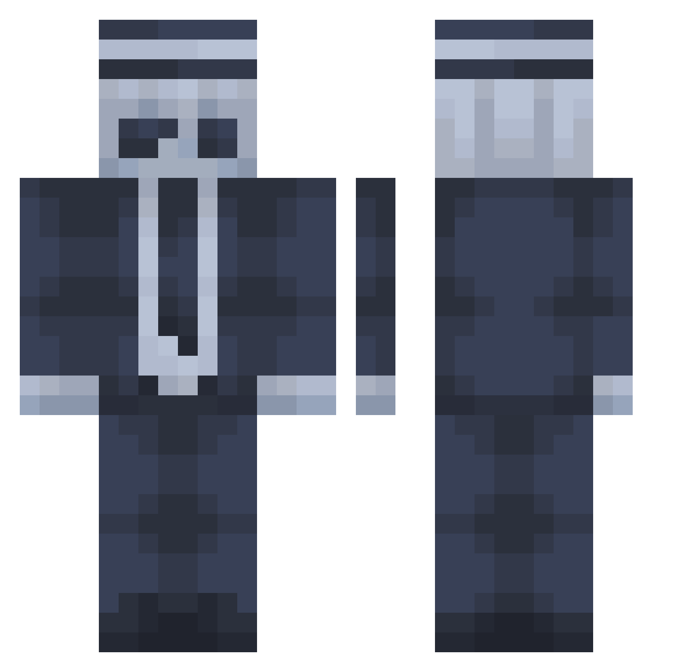 NyanCat_3 Minecraft skin, front and back view